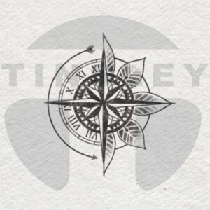 Hipster Compass Tattoo